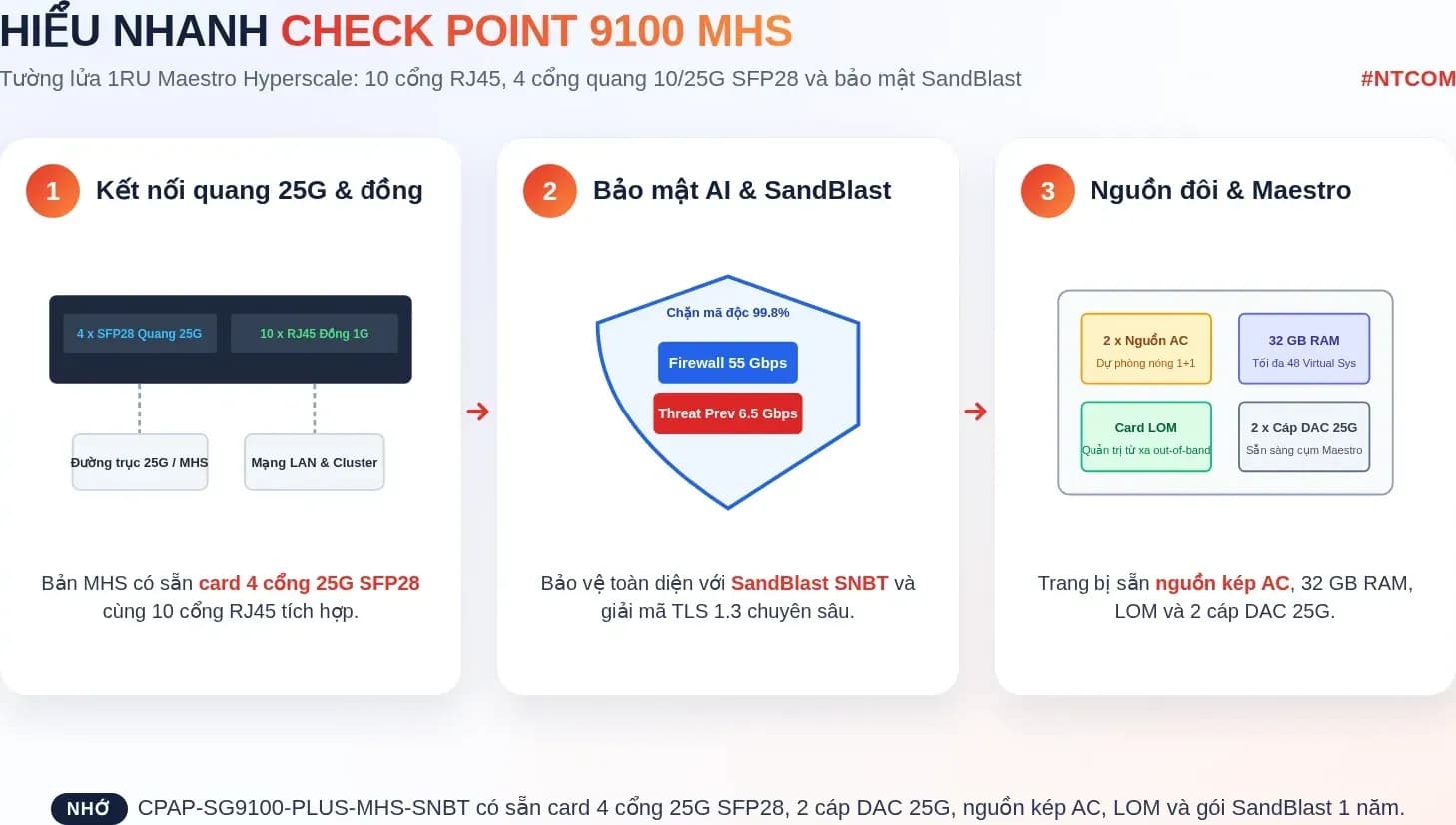 Hiểu nhanh Check Point CPAP-SG9100-PLUS-MHS-SNBT bằng hình