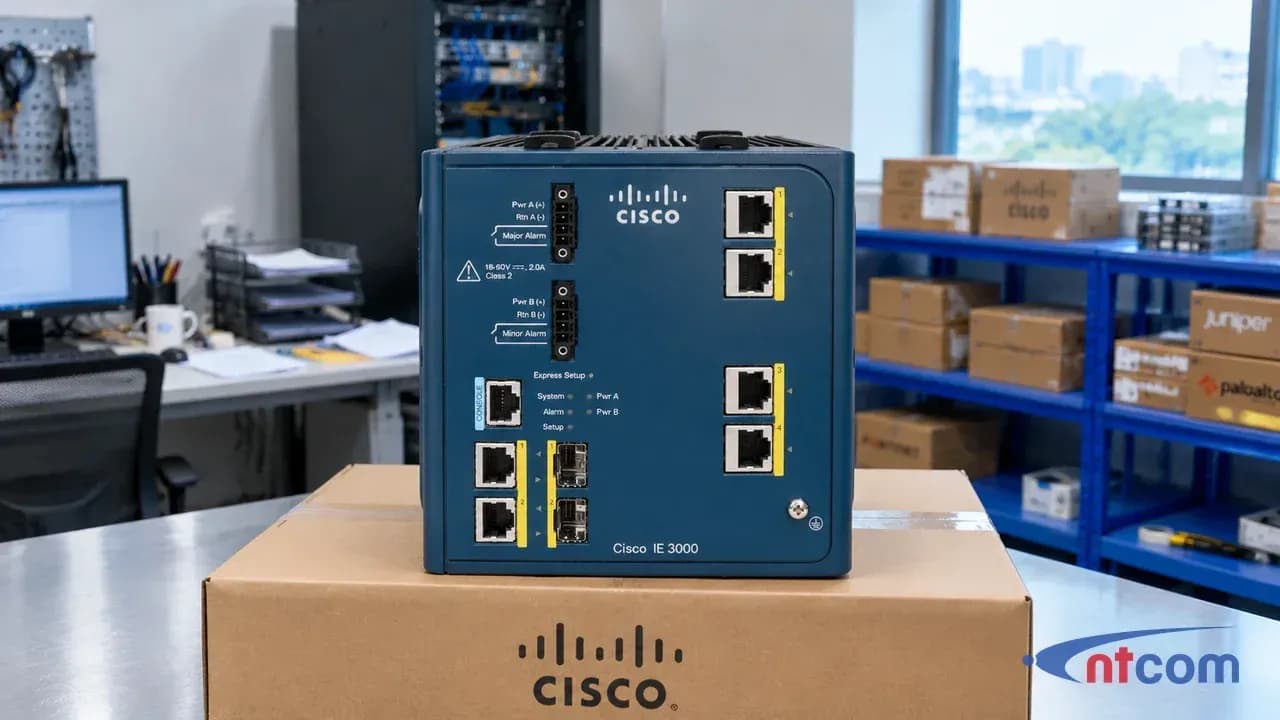 Cisco IE-3000-4TC-E tại phòng lab NTCOM (ảnh minh hoạ)