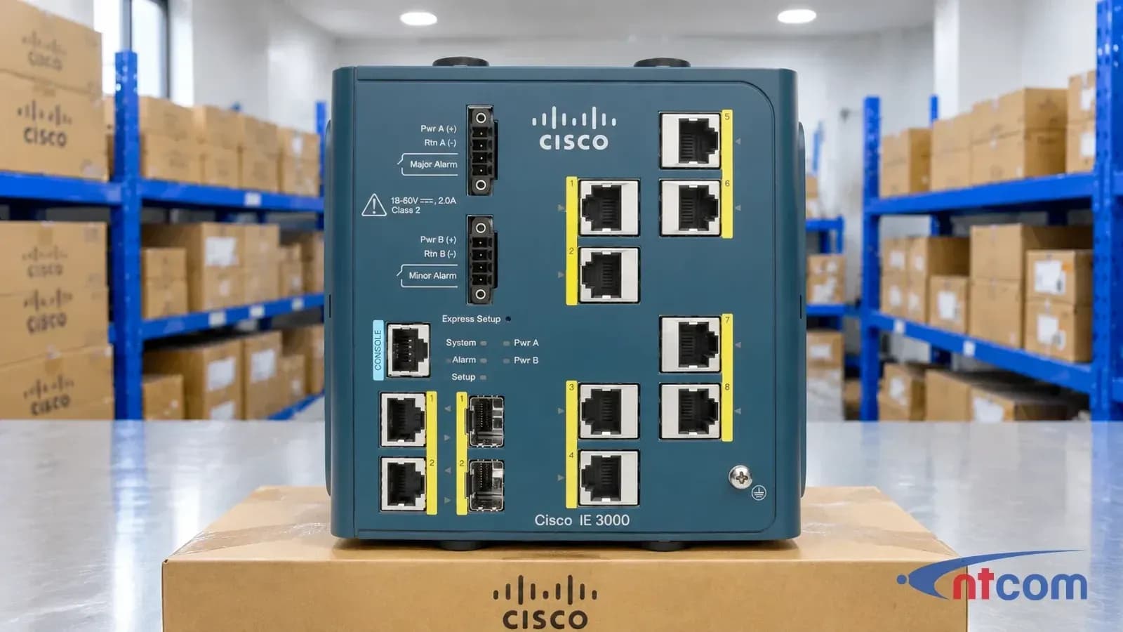 Cisco IE-3000-8TC-E tại văn phòng NTCOM (ảnh minh hoạ)