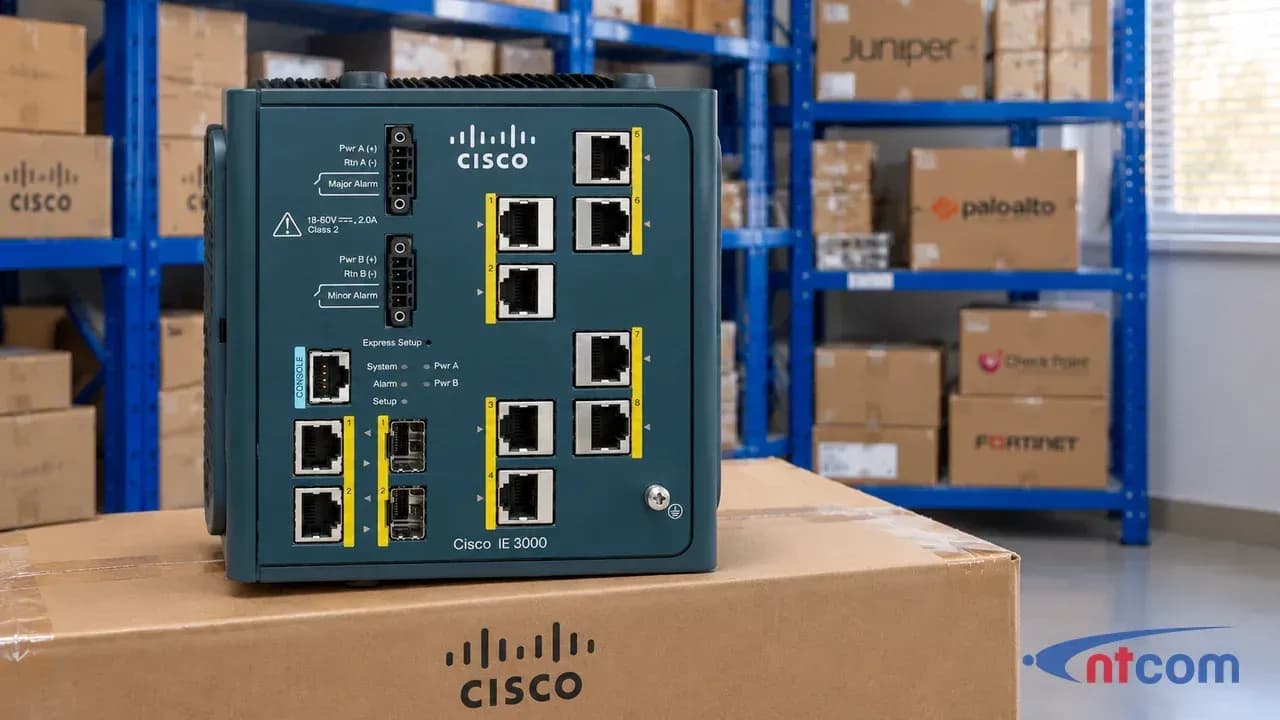 Cisco IE-3000-8TC tại văn phòng NTCOM (ảnh minh hoạ)