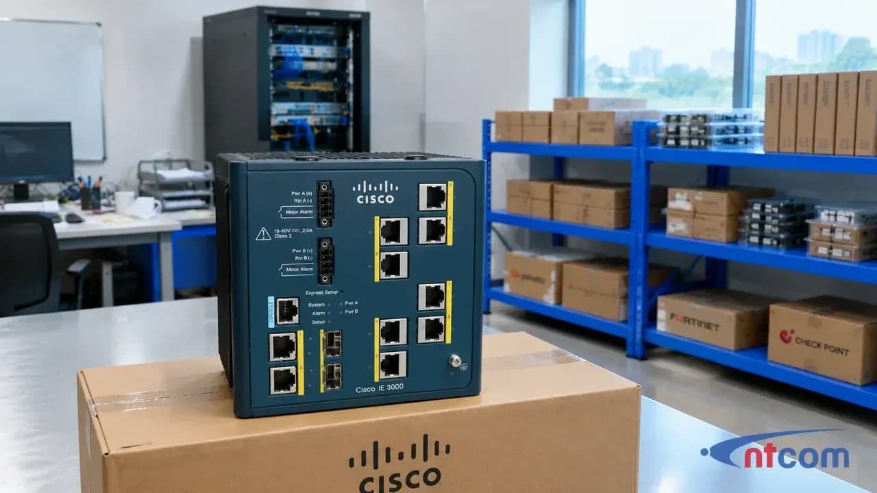 Cisco IE-3000-8TC tại văn phòng NTCOM, góc chụp thứ 2 (ảnh minh hoạ)