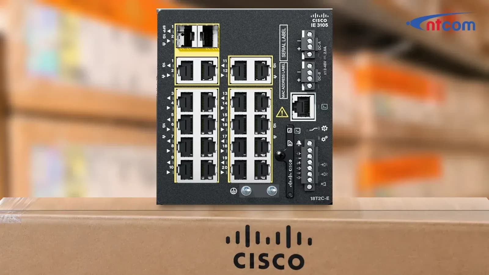 Cisco IE-3105-18T2C-E tại văn phòng NTCOM (ảnh minh hoạ)