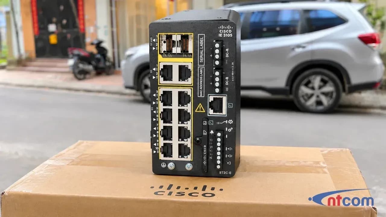Cisco IE-3105-8T2C-E tại văn phòng NTCOM (ảnh minh hoạ)