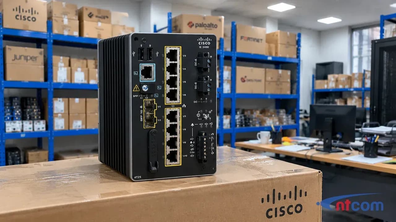 Cisco IE-3400-8P2S-E tại văn phòng NTCOM (ảnh minh hoạ)