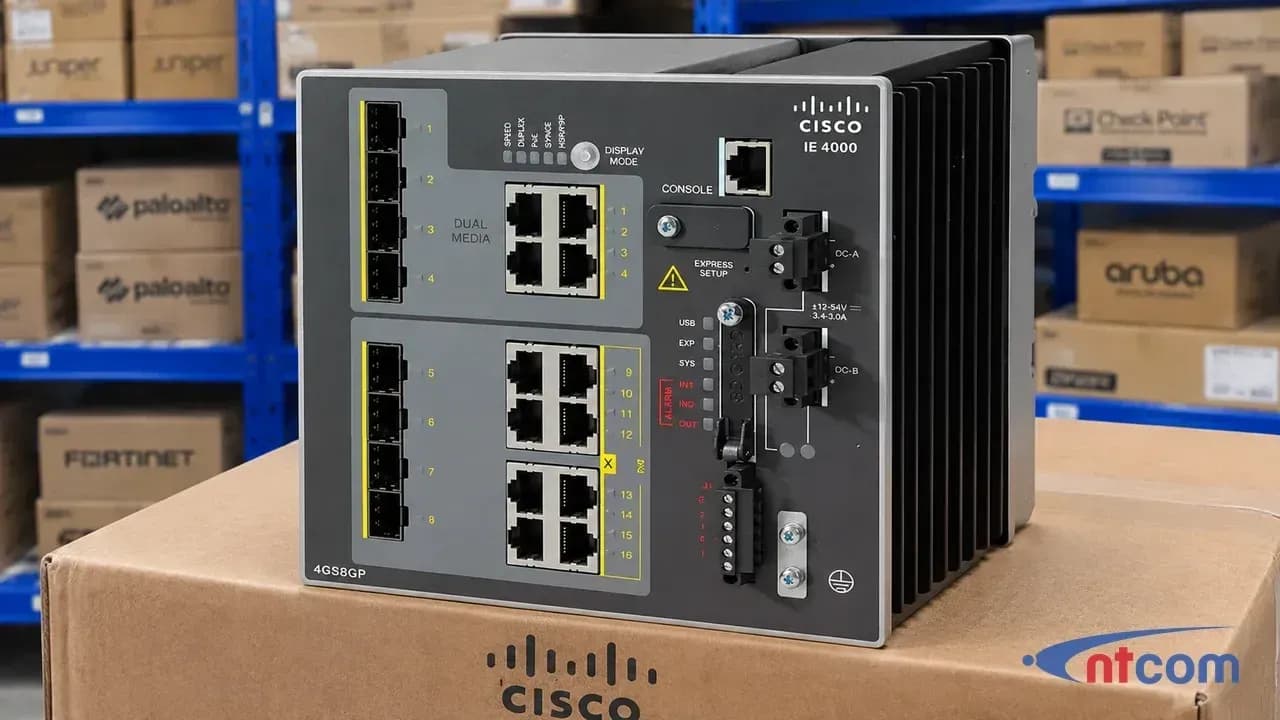 Cisco IE-4000-4GS8GP4G-E tại văn phòng NTCOM, góc chụp thứ 2 (ảnh minh hoạ)
