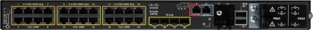 Cisco Catalyst IE-9320-24P4S-E switch công nghiệp Layer 3 24 cổng PoE+, 4 uplink SFP Gigabit