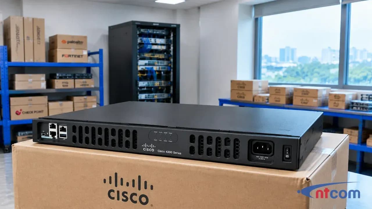 Cisco ISR4331/K9 tại văn phòng NTCOM, góc chụp thứ 2 (ảnh minh hoạ)