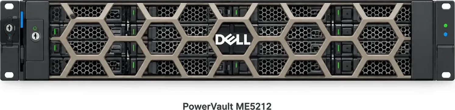 Hình vector mặt trước Dell PowerVault ME5212 (ảnh minh hoạ)