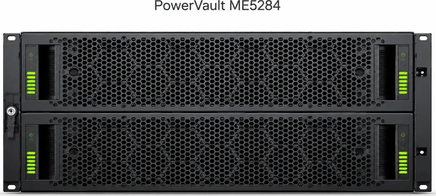 Hình vector mặt trước Dell PowerVault ME5284 (ảnh minh hoạ)