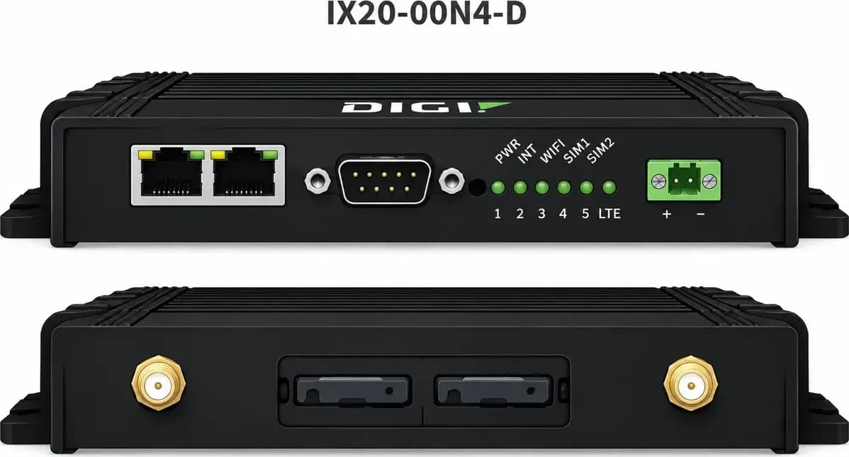 Hình vector mặt trước Digi IX20 IX20-00N4-D (ảnh minh hoạ)