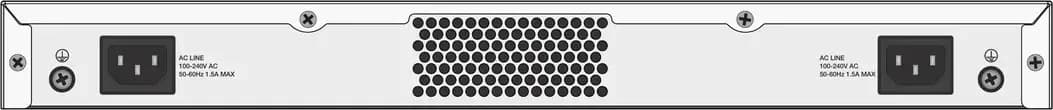 Fortinet FG-121G mặt sau: 2 nguồn AC tích hợp (hình chính hãng)