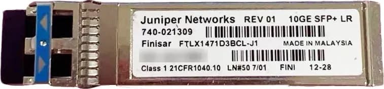 Juniper EX-SFP-10GE-LR mặt nhãn 740-021309, Finisar FTLX1471D3BCL-J1 (ảnh thật)