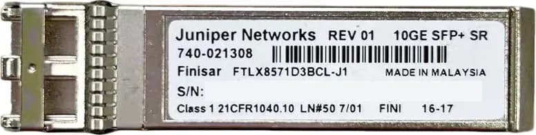 Juniper EX-SFP-10GE-SR mặt nhãn 740-021308, Finisar FTLX8571D3BCL-J1 (ảnh thật)