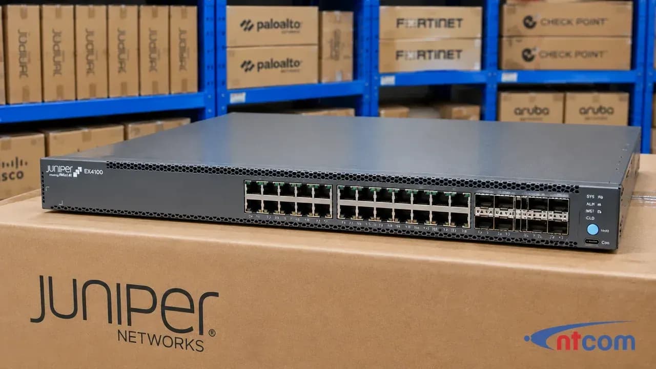 Juniper EX4100-24T-DC tại văn phòng NTCOM (ảnh minh hoạ)