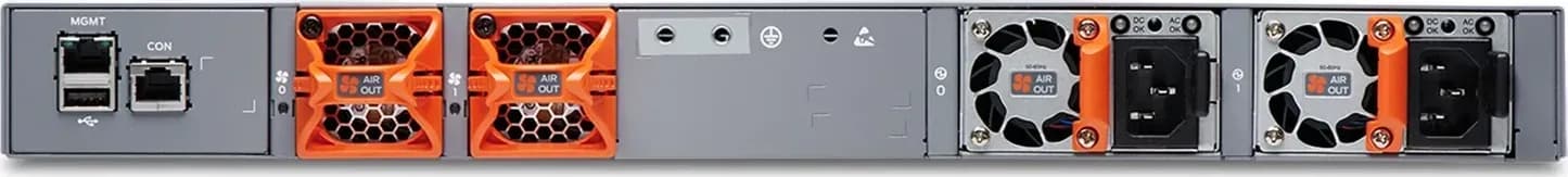 Juniper EX4100-48T-DC mặt sau nguồn và quạt tản nhiệt