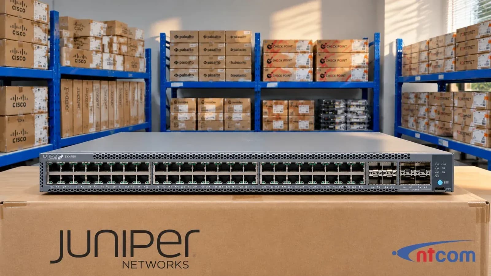 Juniper EX4100-48T tại văn phòng NTCOM (ảnh minh hoạ)