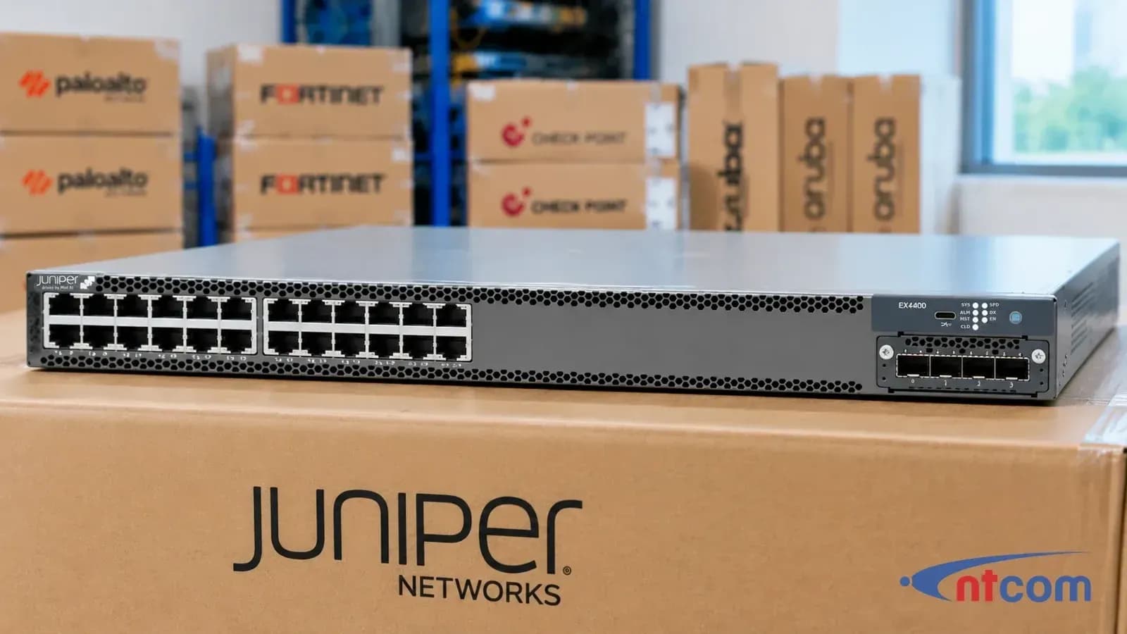Juniper EX4400-24T-AFI tại văn phòng NTCOM (ảnh minh hoạ)