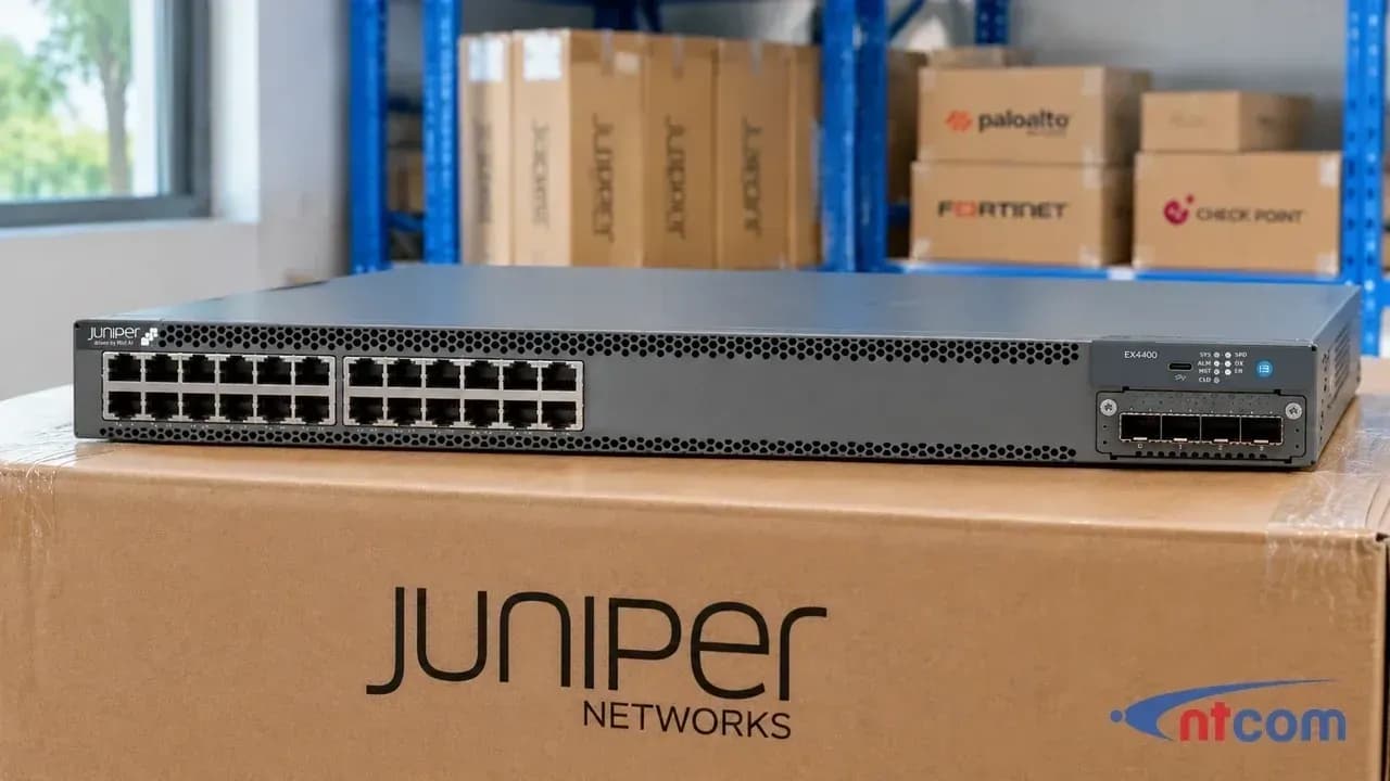 Juniper EX4400-24T-DC-AFI tại văn phòng NTCOM (ảnh minh hoạ)