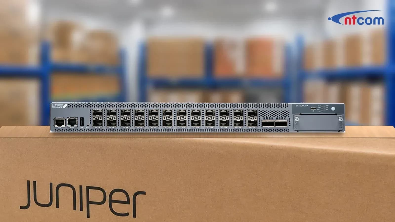 Juniper EX4400-24X-DC tại văn phòng NTCOM (ảnh minh hoạ)