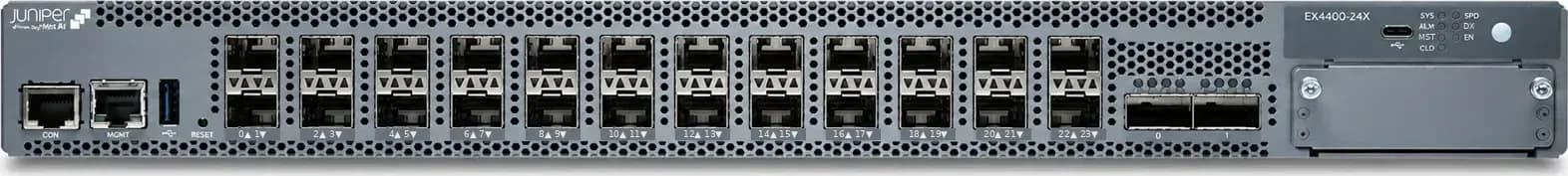 Hình vector mặt trước Juniper EX4400-24X-DC (ảnh minh hoạ)