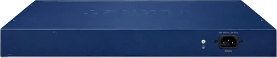 PLANET GS-6311-24T4X mặt sau: 1 ngõ vào nguồn AC 100~240V 50/60Hz và vít tiếp địa (hình chính hãng)