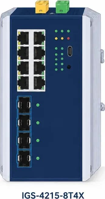 Hình vector mặt trước PLANET IGS-4215-8T4X (ảnh minh hoạ)