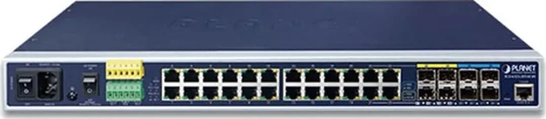 Switch công nghiệp Layer 3 PLANET IGS-6325-20T4C4X 24 cổng Gigabit RJ45 và 4 cổng 10G SFP+