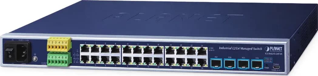 Switch công nghiệp PLANET IGS-R4215-24T4X 24 cổng Gigabit và 4 cổng 10G SFP+