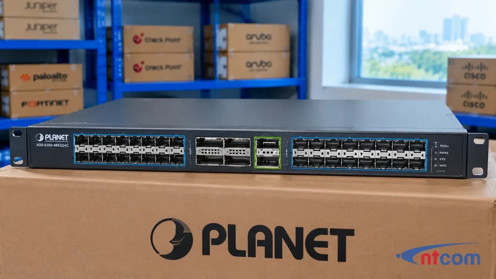 PLANET XGS-6350-48X2Q4C tại văn phòng NTCOM (ảnh minh hoạ)
