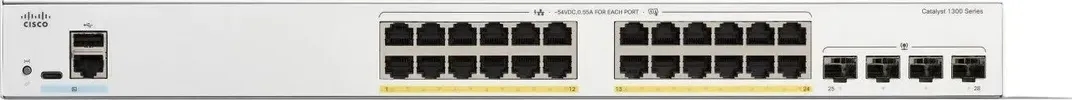 Cisco Catalyst C1300-24P-4G switch L3 24 cổng PoE+ 195W, 4 SFP