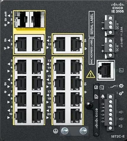 Cisco IE-3105-18T2C-E switch công nghiệp DIN-rail 18 GE 2 Combo L2NAT