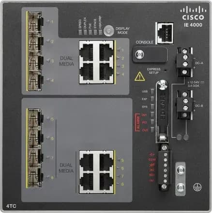 Cisco IE-4000-4TC4G-E switch công nghiệp DIN-rail 8 cổng combo (EoS)