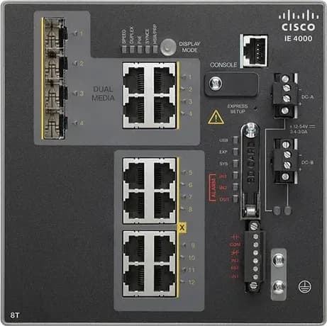 Cisco IE-4000-8T4G-E mặt trước