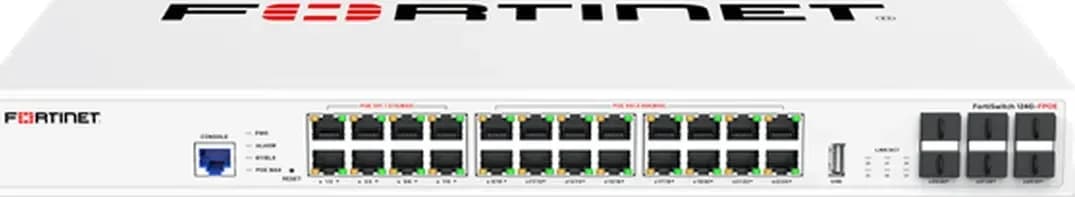 Fortinet FS-124G-FPOE mặt trước