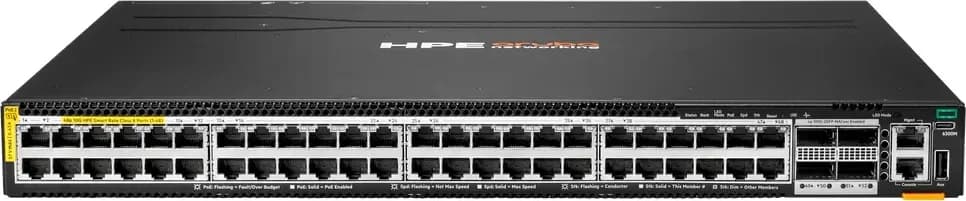 HPE S0E91A switch Aruba CX 6300M 48 cổng 10G Smart Rate PoE 90W 4x100G