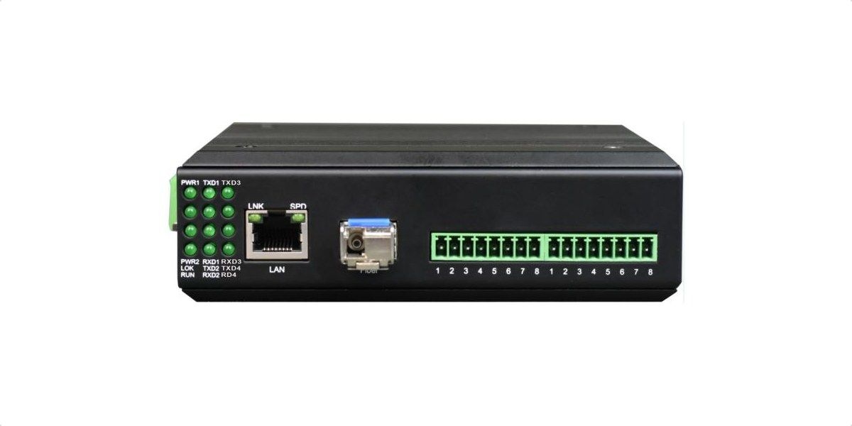 Serial server công nghiệp Inmidas MRL004, mặt cổng kết nối