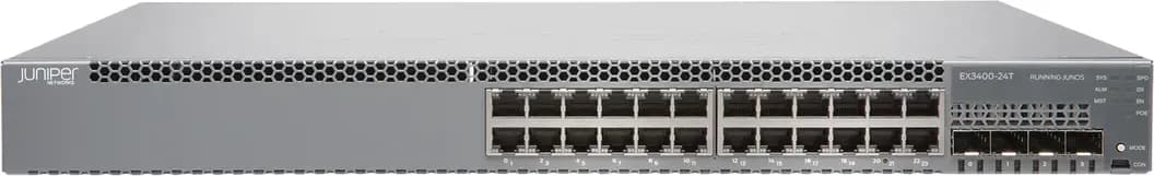 Juniper EX3400-24T switch Layer 3 24 cổng GbE 4 SFP+ 2 QSFP+