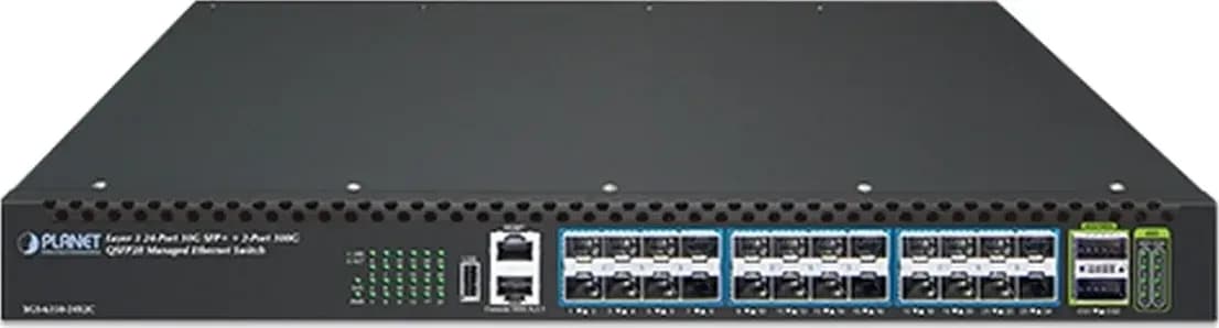 PLANET XGS-6350-24X2C switch Layer 3 24 cổng 10G SFP+ 2 cổng 100G QSFP28