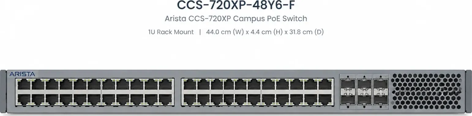 Hình vector mặt trước Arista CCS-720XP-48Y6-F (ảnh minh hoạ)