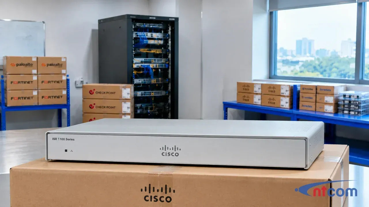 Cisco ISR C1121-8P tại kho NTCOM (ảnh minh hoạ)