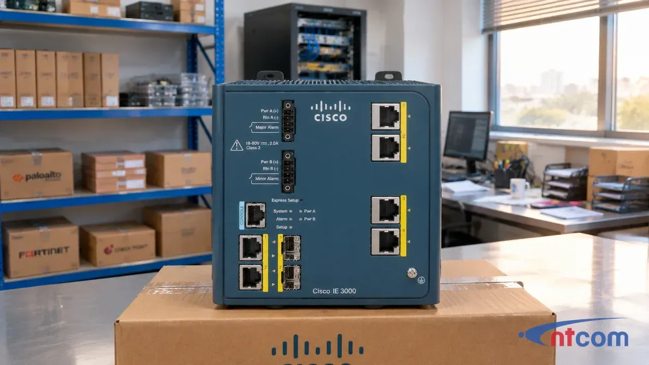 Cisco IE-3000-4TC tại văn phòng NTCOM, góc chụp thứ 2 (ảnh minh hoạ)