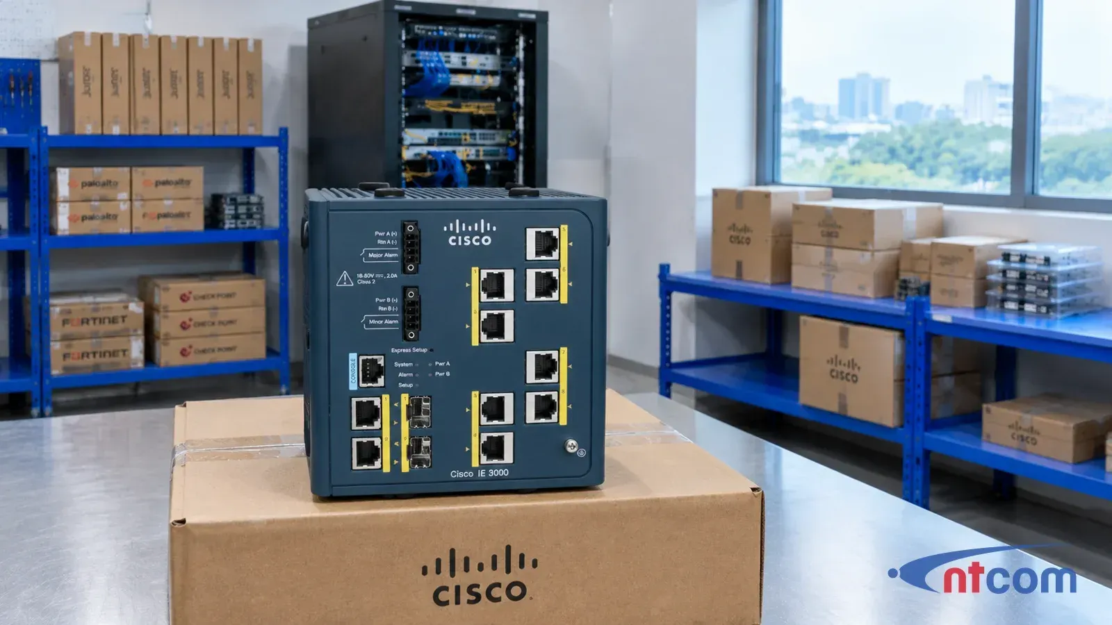 Cisco IE-3000-8TC-E tại văn phòng NTCOM, góc chụp thứ 2 (ảnh minh hoạ)