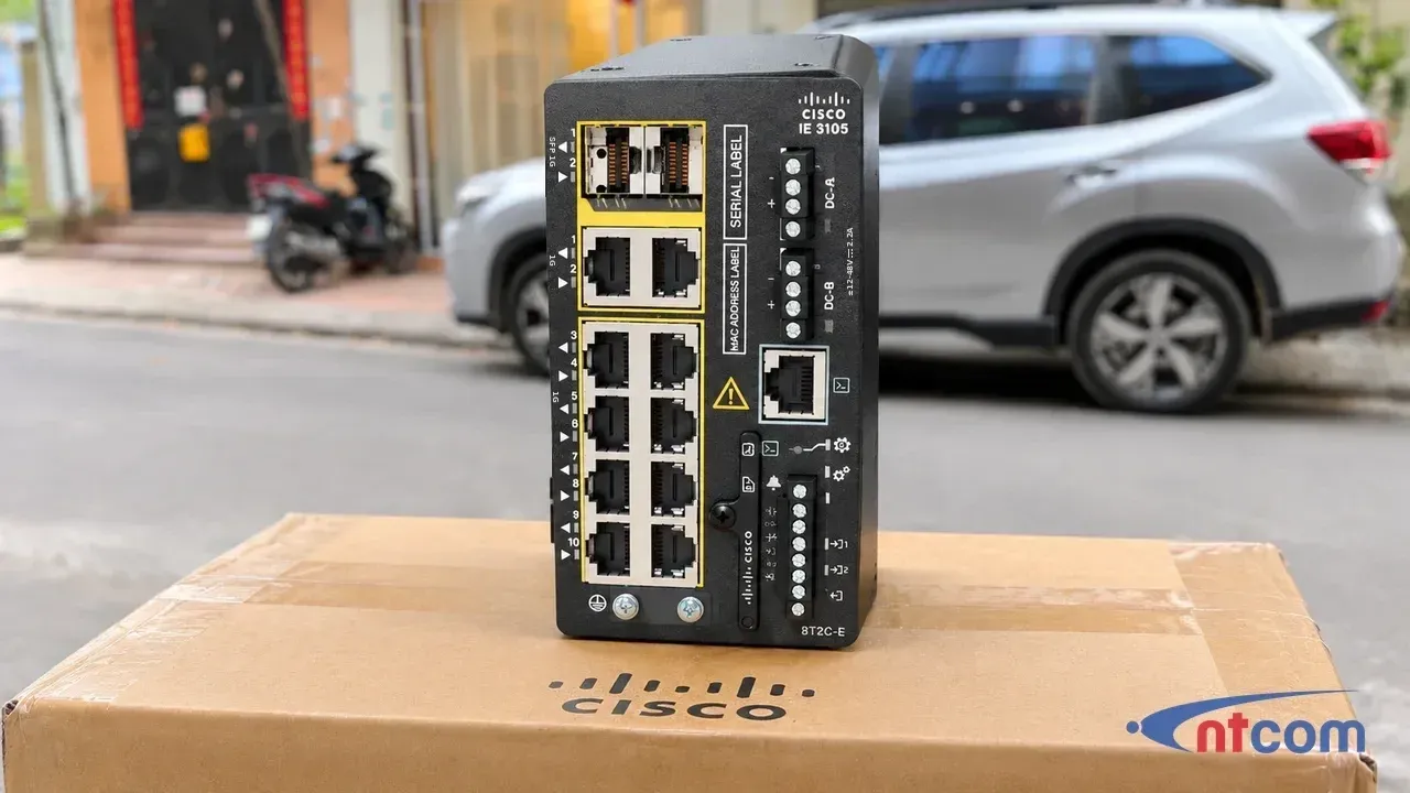 Cisco IE-3105-8T2C-E tại văn phòng NTCOM (ảnh minh hoạ)