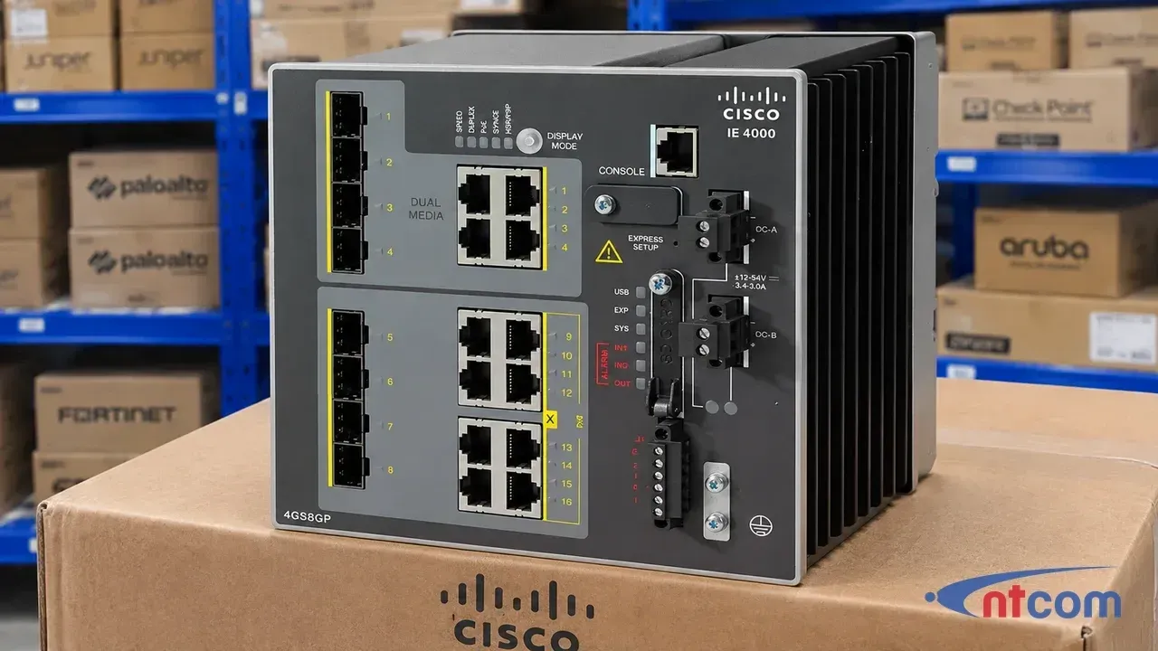 Cisco IE-4000-4GS8GP4G-E tại văn phòng NTCOM, góc chụp thứ 2 (ảnh minh hoạ)