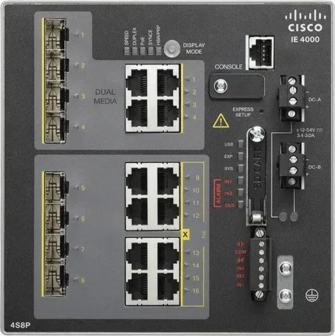 Cisco IE-4000-4S8P4G-E mặt trước