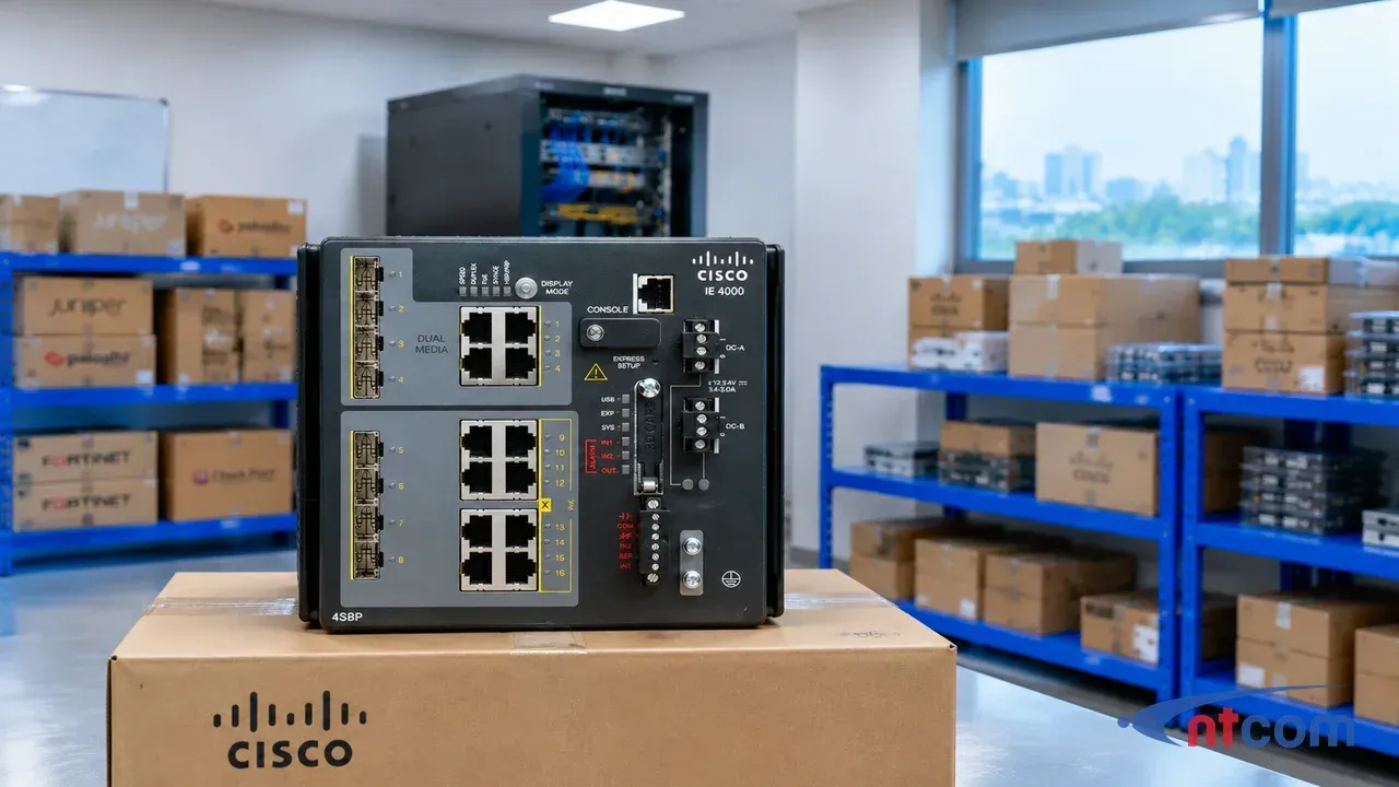 Cisco IE-4000-4S8P4G-E tại phòng lab NTCOM (ảnh minh hoạ)