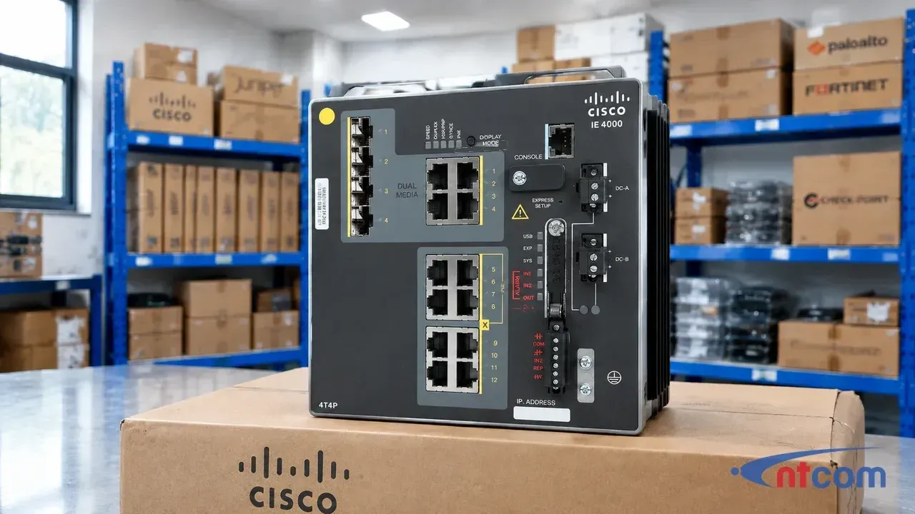 Cisco IE-4000-4T4P4G-E tại văn phòng NTCOM (ảnh minh hoạ)