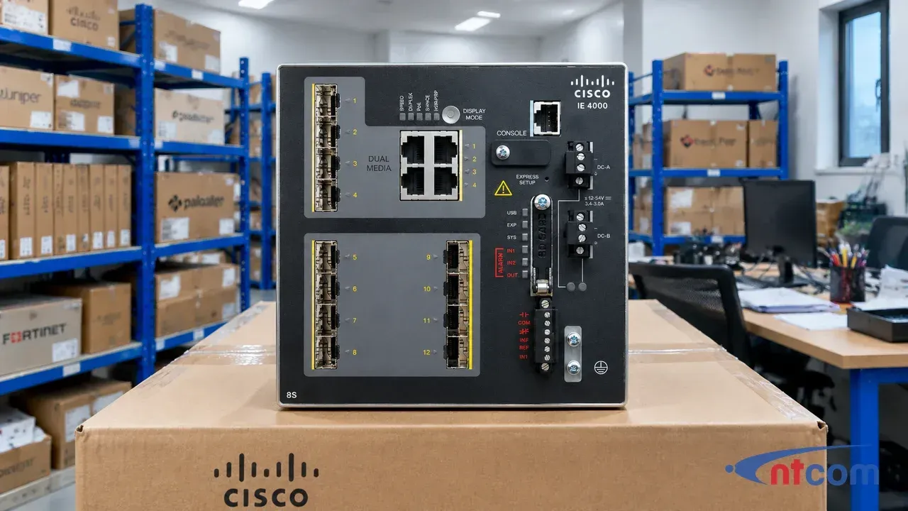 Cisco IE-4000-8S4G-E tại văn phòng NTCOM, góc chụp thứ 2 (ảnh minh hoạ)
