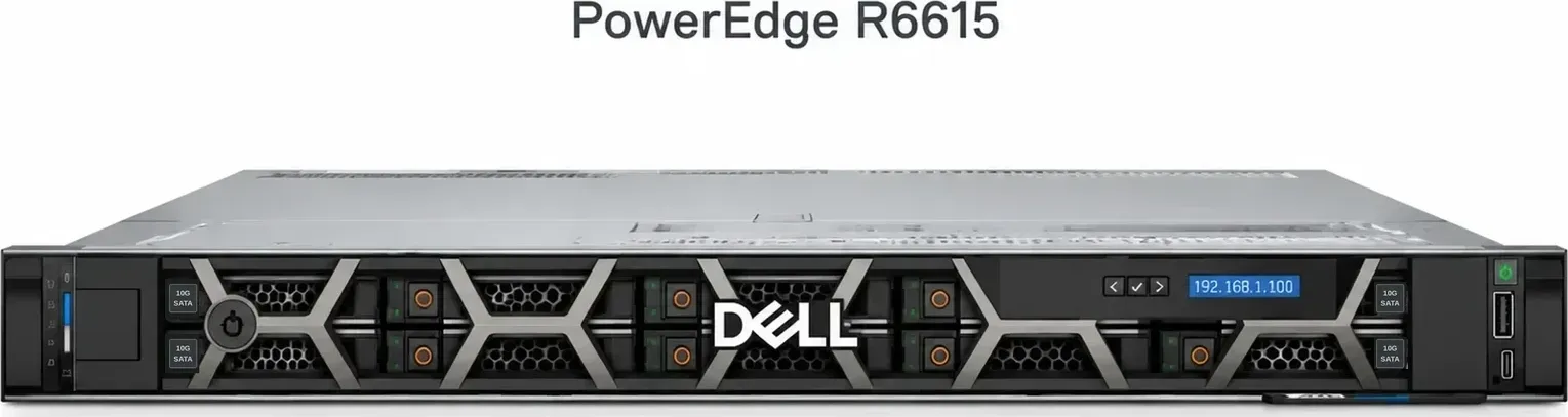 Hình vector mặt trước Dell PowerEdge R6615 (ảnh minh hoạ)