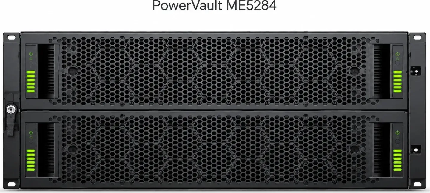 Hình vector mặt trước Dell PowerVault ME5284 (ảnh minh hoạ)